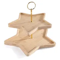 Stojan bambusový HVĚZDA 2patrový