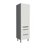 Vysoká potravinová skříňka Aria ANT 60 DKS-210 3S 1F - Premium Box Barva korpusu: Antracit, Barva dvířek: WH - Crystal white AFM