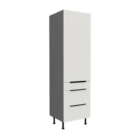 Vysoká potravinová skříňka Aria ANT 60 DKS-210 3S 1F - Premium Box Barva korpusu: Antracit, Barva dvířek: WH - Crystal white AFM