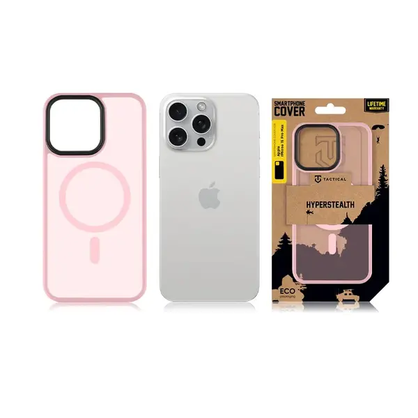 Zadní kryt Tactical MagForce Hyperstealth pro Apple iPhone 15 Pro Max, pink panther