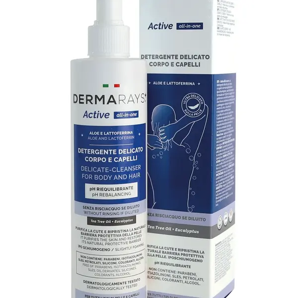 DERMARAYS Active all-in-one čisticí přípravek na tělo a vlasy 250 ml