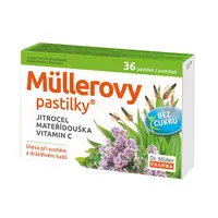 Dr. Müller Müllerovy pastilky s jitrocelem a mateřídouškou bez cukru 36 pastilek
