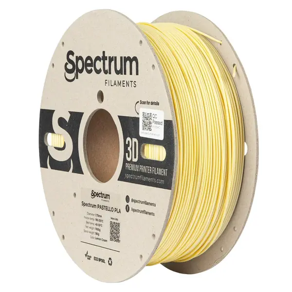 Spectrum 80729 3D filament, pastello PLA, 1,75mm, 1000g, Žlutý (Lemon cream)