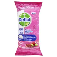 Dettol antibakteriální čistící ubrousky Granátové jablko a limetka 60 ks