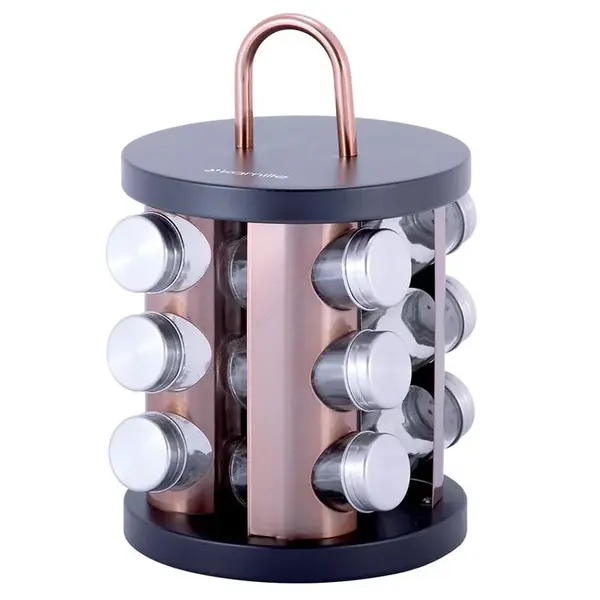 Stojan na kořenky otočný 12-dílný 17x17 cm