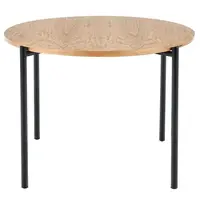 Stôl Morgan 120 Mdf/Oceľ – Dub Zlatá/Čierna