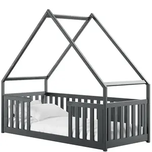 Posteľ Domček Bee 80x180 grafit