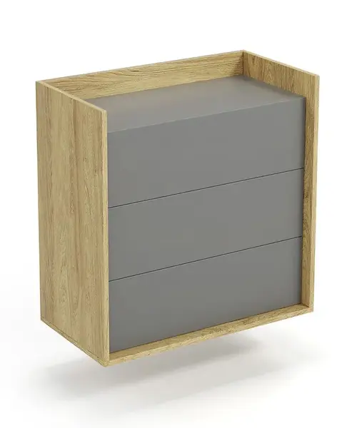 Skříň  Mobius  3s hikora/šedá zaprášená