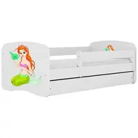 Dětská postel Babydreams+SZ+M bílá 80x180 Mořská panna