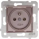 Zásuvka jednoduchá Z/U titán GP-1QZ/M