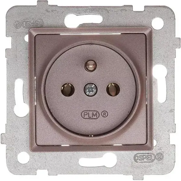 Zásuvka jednoduchá Z/U titán GP-1QZ/M