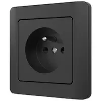 Jedna zásuvka Z/U SILVA black 46220