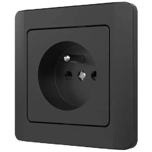 Jedna zásuvka Z/U SILVA black 46220