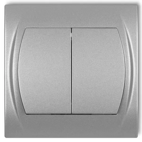 L 7LWP-2L vypínač dvojitý strieborný