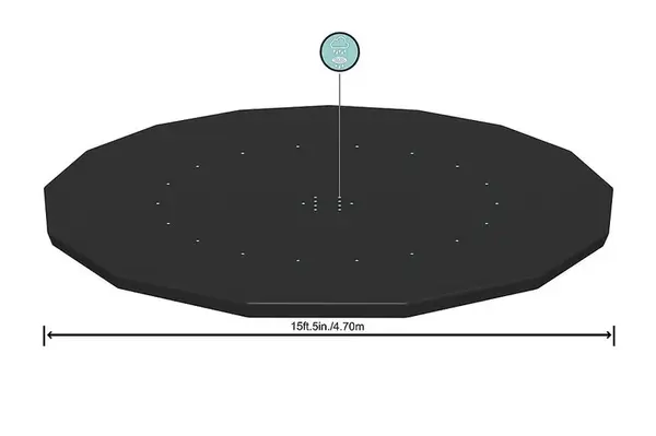 Plachta krycia pre bazény s rámom 4,57 m 58038