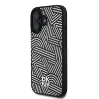 Zadní kryt DKNY PU Leather Crosswalk Pattern Magsafe pro Apple iPhone 16, ivory