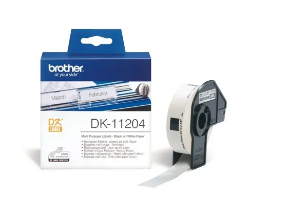 Brother DK-11204, 17mm x 54mm, papírová role, 400 etiket
