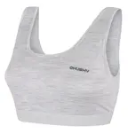 Husky Mebra L L, light grey Merino termoprádlo Podprsenka