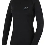 Husky Merow Zip L S, black Merino termoprádlo triko
