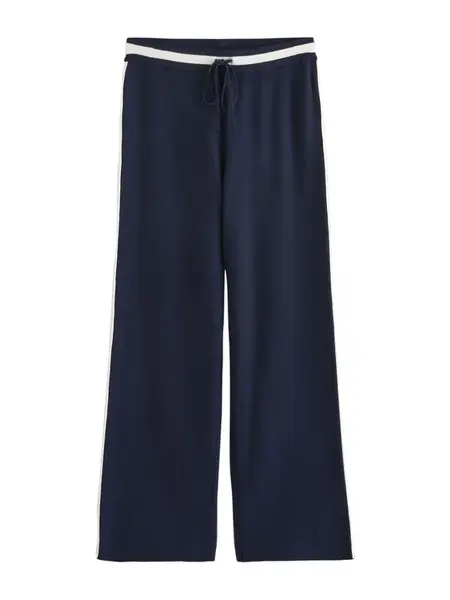 Next Nohavice  námornícka modrá / prírodná biela