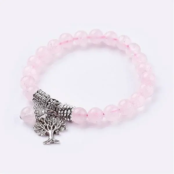 Natural Rose Quartz Stretch Bracelets