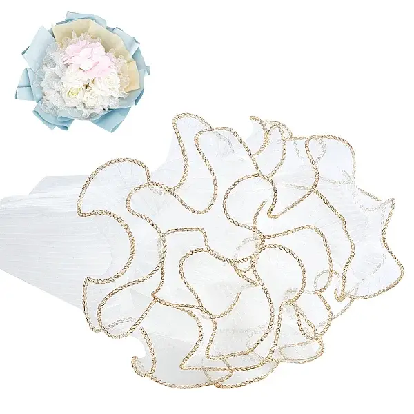 Wrinkled Wavy Gauze Yarn Flower Bouquets Wrapping Packaging