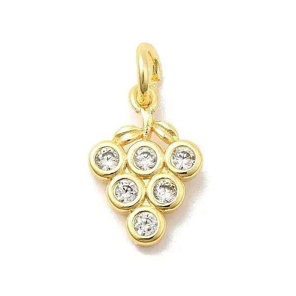 Brass Micro Pave Cubic Zirconia Charms
