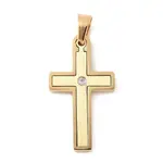 304 Stainless Steel Micro Pave Cubic Zirconia Pendants