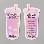Paper Ice Cup Care Instructions Card