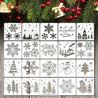 20Pcs Christmas PET Painting Stencils