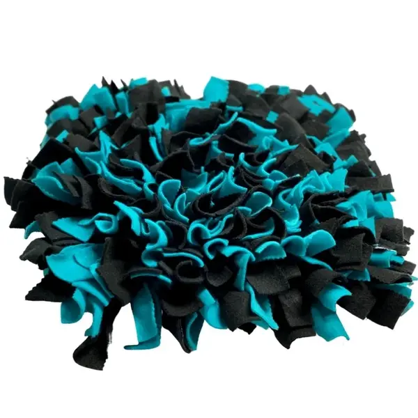 Čmuchacíkoberečky.cz® Čmuchací kobereček extra hustý ČERNÝ-TMAVĚ TYRKYSOVÝ 215/60X2