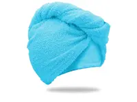 Rýchloschnúci froté turban na vlasy tyrkysový, 100% bavlna