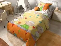 Bavlněné povlečení do postýlky OVEČKY žluté Rozměr povlečení: 45 x 65 cm | 90 x 135 cm