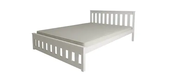 Postel MAICA 140 x 200 cm, bílá Rošt: Bez roštu, Matrace: Bez matrace