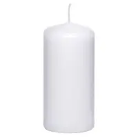 Válcová svíčka bílá, 12 cm