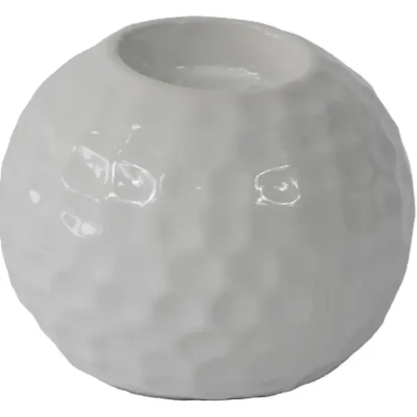 Svícen 10,5 cm, lesklý bílý