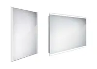 Nimco Zrcadla - Zrcadlo s LED osvětlením, 60x80 cm, hranaté, aluminium ZP 11002