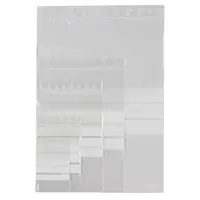 1000 x Sada 1000 kusů 50 mikronových sáčků na zip s popisovatelnými pruhy, 5 formátů  | RAJA