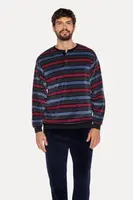 Teplé pánské pyžamo MARCO XXL Tmavě modrá