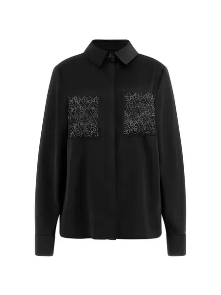 GUESS Blúzka 'MARGUERITE'  čierna / strieborná