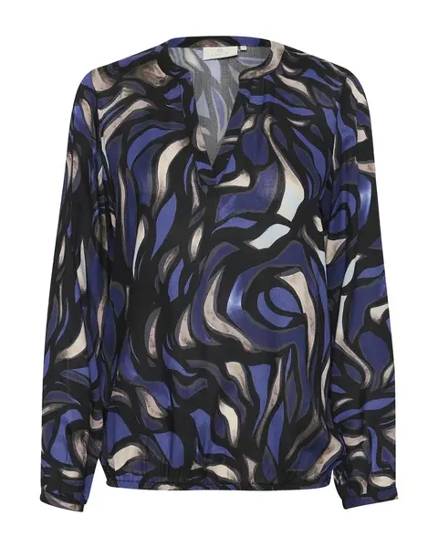 Kaffe Blúzka 'Ditte'  béžová / indigo / čierna