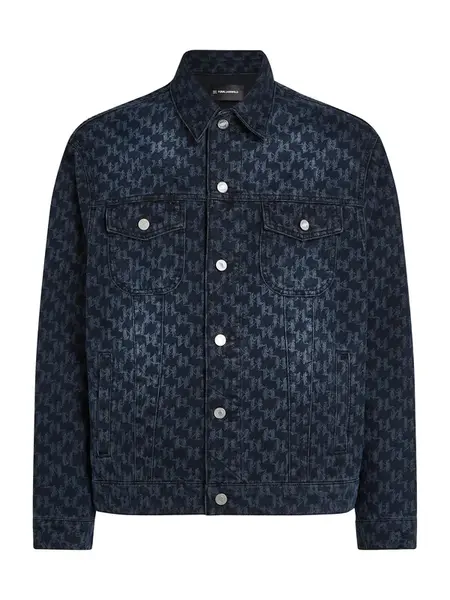 Karl Lagerfeld Prechodná bunda  modrá denim / tmavomodrá