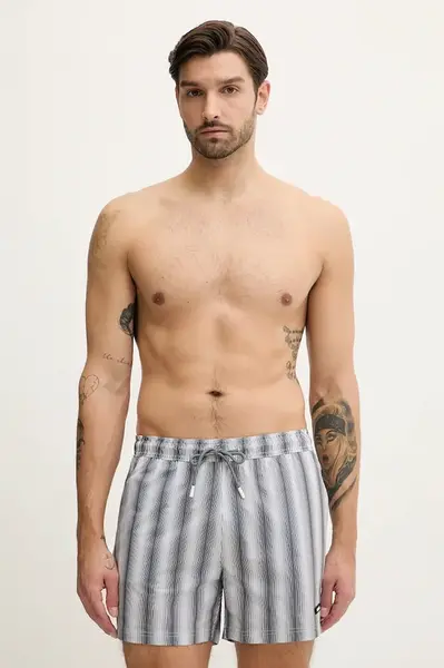 Plavkové šortky BOSS Flounder šedá farba, 50554983