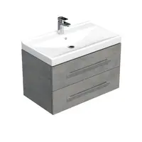 Kúpeľňová skrinka s umývadlom SAT Cube Way 80x53x46 cm betón mat CUBE46802BEVER