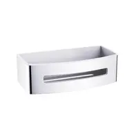 Polička SAT chróm / biela SATDPOLCHB