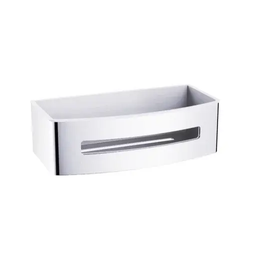 Polička SAT chróm / biela SATDPOLCHB