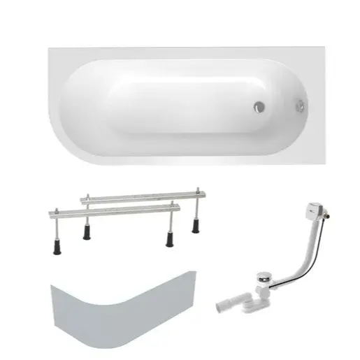 Asymetrická vaňa Laguna Rajka 170x72,5 cm akrylát pravá SIKOVRAJ170PAPNP