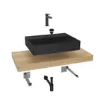 Kúpeľňová zostava SAT s doskou pod umývadlo Dolce 100x8x50 cm dub halifax KSETDO15