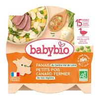 Babybio Pastinák s hráškem a farmářskou kachnou 260 g