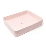Umývadlo na dosku SAT Infinitio 50x40 cm růžová mat bez prepadu SATINF5040PM